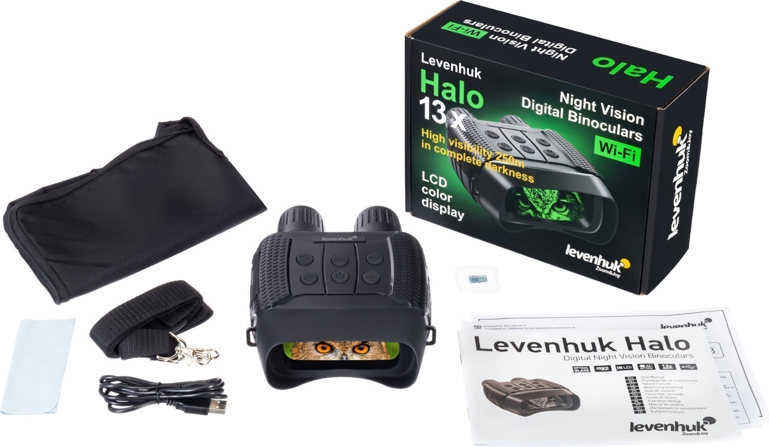 Комплект цифрового бинокля Levenhuk Halo